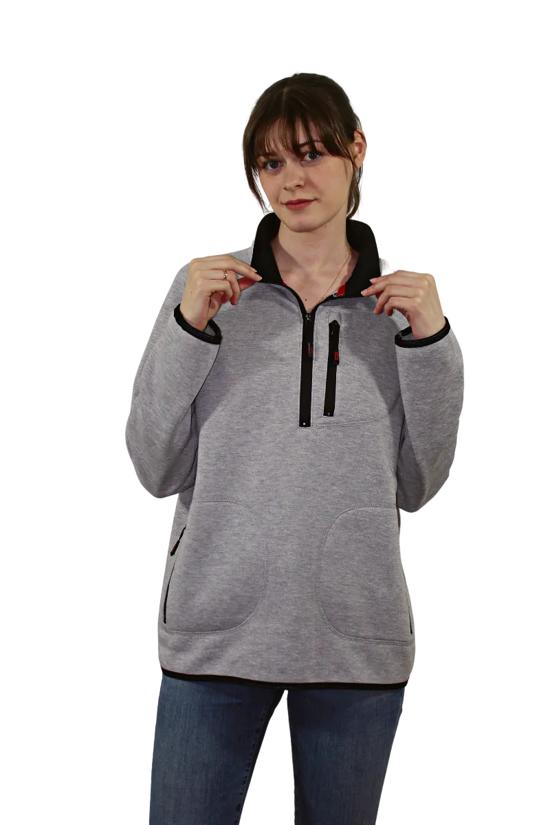 BALIKÇI YAKA ÜÇ İPLİK SWEAT - FERMUAR CEPLİ MODEL görsel 2